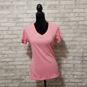 Soffe Pink V-neck